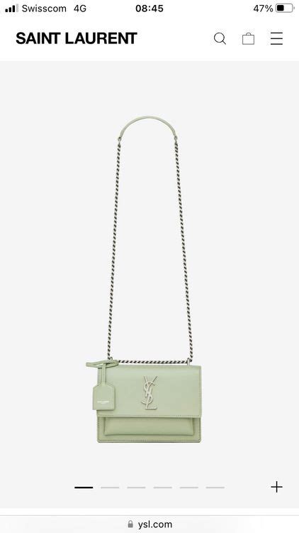 ysl vert opaline|Saint Laurent Small Sunset Bag in Vert Opaline .